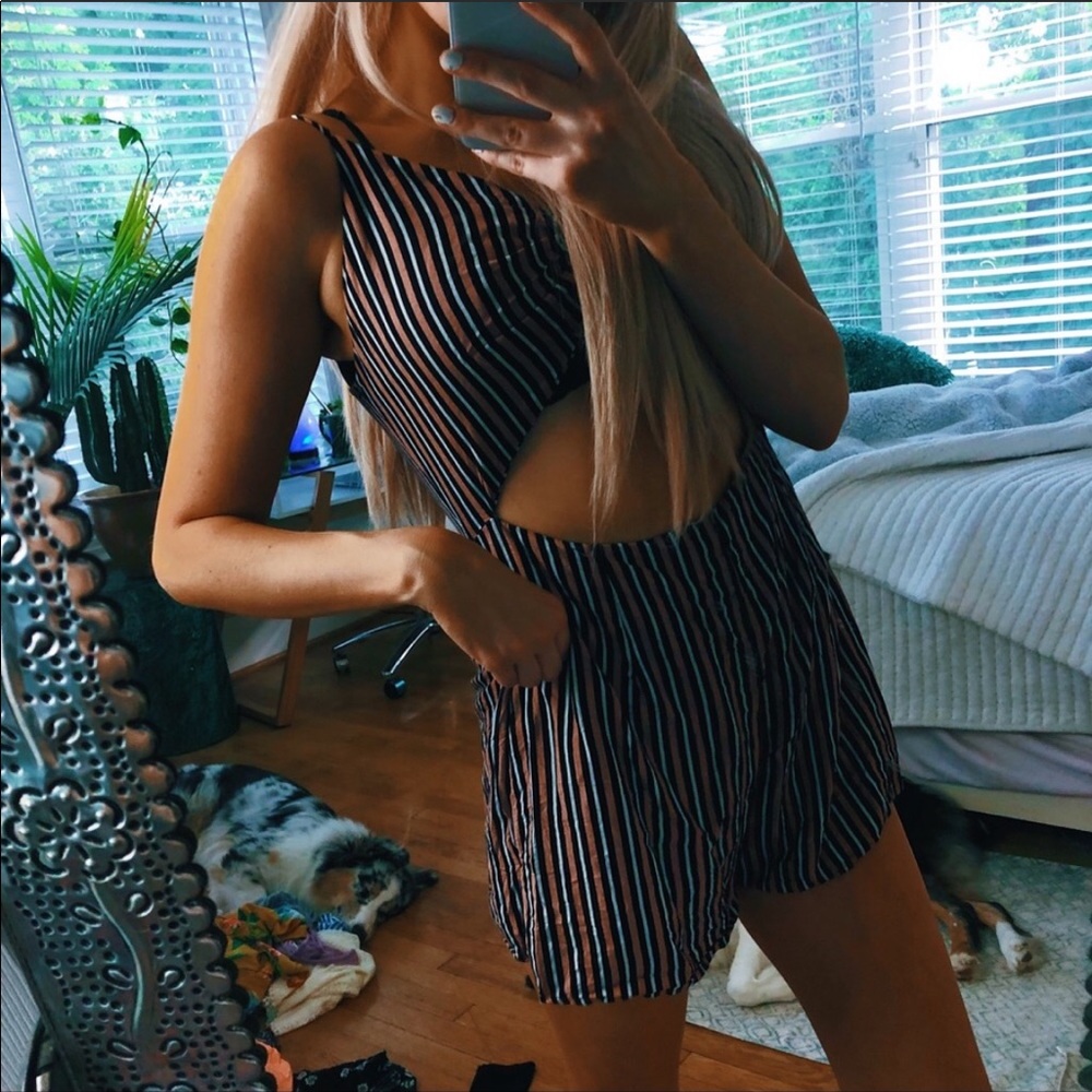 Urban Outfitters Honey Cutout Romper Kimchi Blue